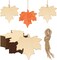 20pcs Maple Leaf Wood DIY Crafts Cutouts Wooden Maple Leaf Shaped